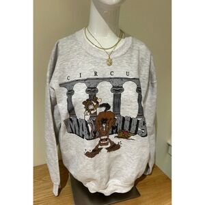 Streetwear Vintage 1980s Circus Maximus Sweatshirt Roman Horse  Sz XL Lee Sports